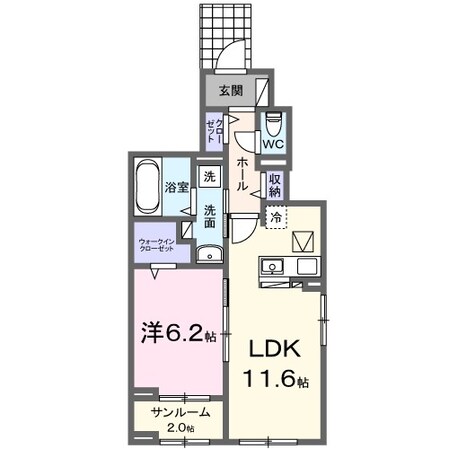 古市駅 徒歩11分 1階の物件間取画像